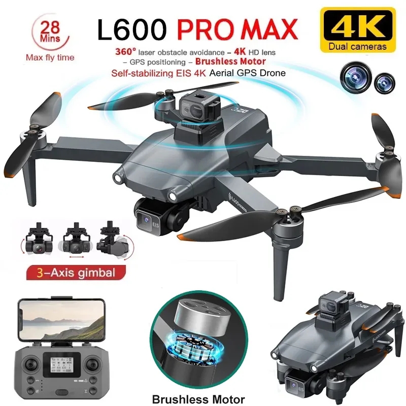 Drone Kf Rc - L600 PRO MAX GPS Drone Professional