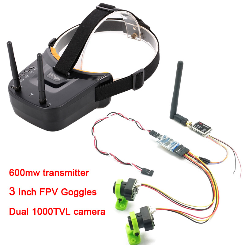 3 channel Dual Video camera CM - Fpv Goggles Headset review and price