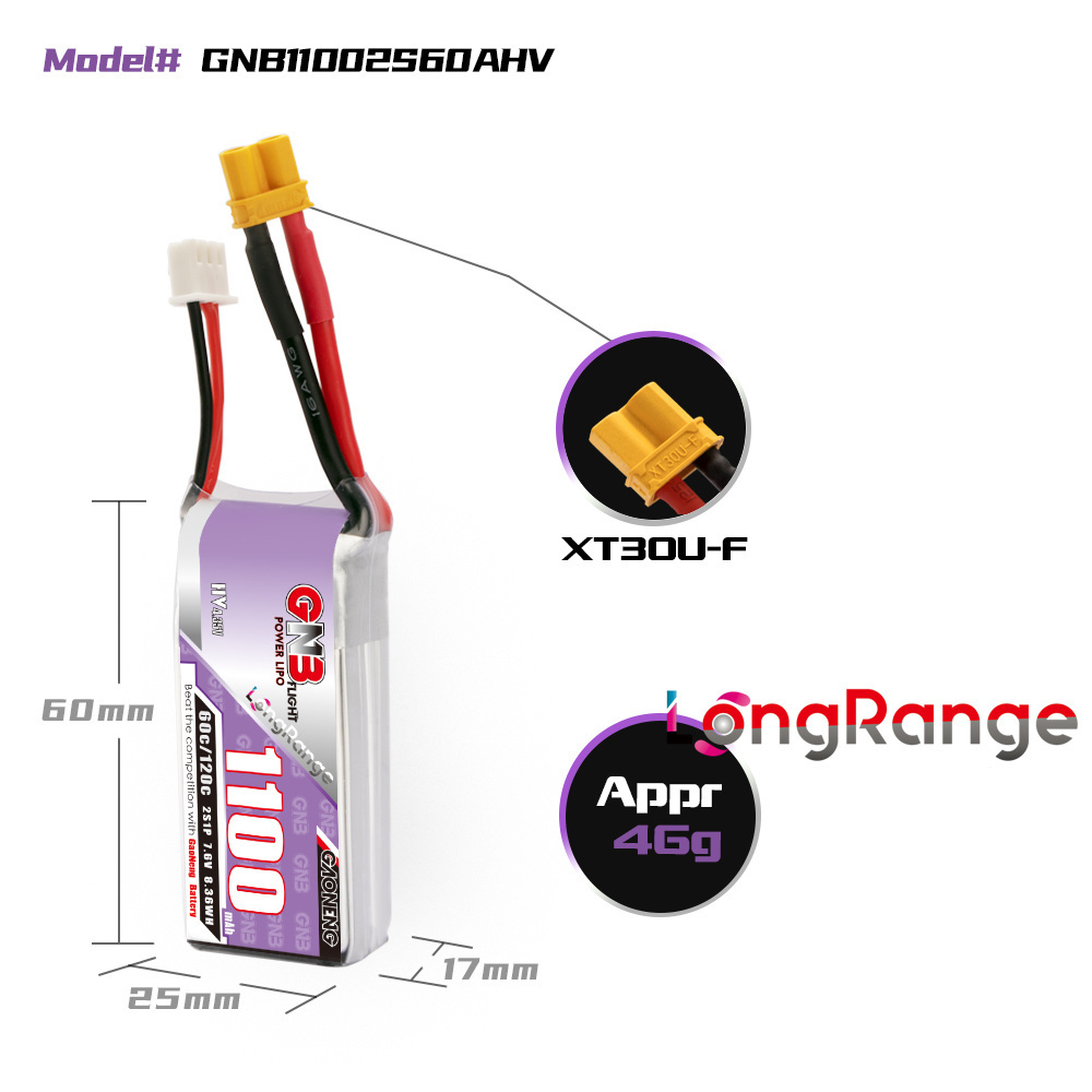 GNB 1100mAh 2S 3S 4S 6S 60C/12 - Drone Rc Race review and price