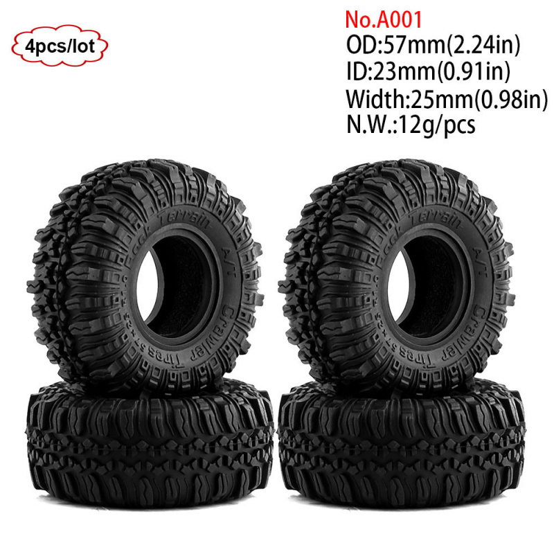 4PCS 1.0inch 57-67mm RC Crawle - Rc Rock Crawler review and price