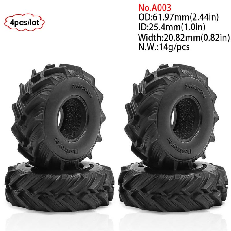 4PCS 1.0inch 57-67mm RC Crawle - Rc Rock Crawler review and price