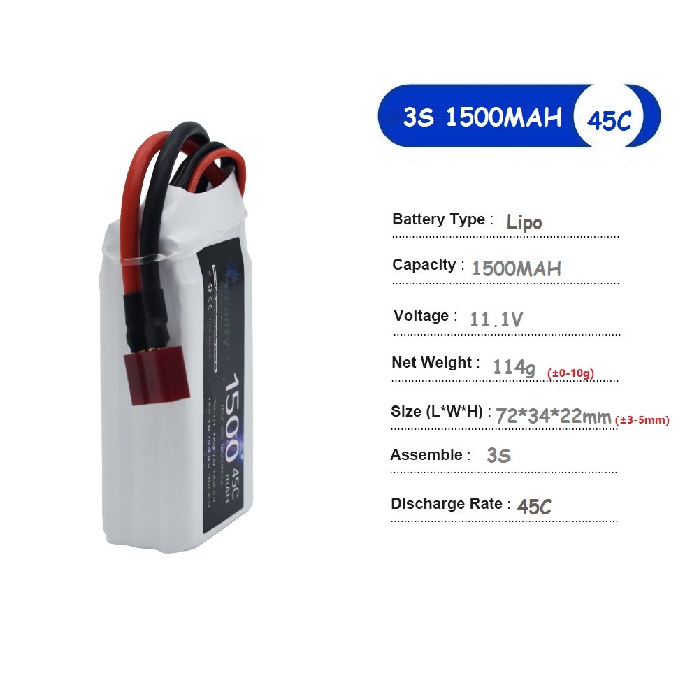11.1V LiPo Battery 3S 1500mah  - Drone Rc Race review and price