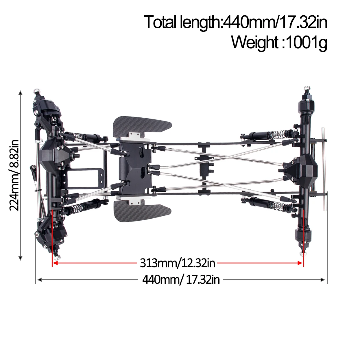 Carbon Fiber LCG Chassis Kit w - Rc Rock Crawler review and price
