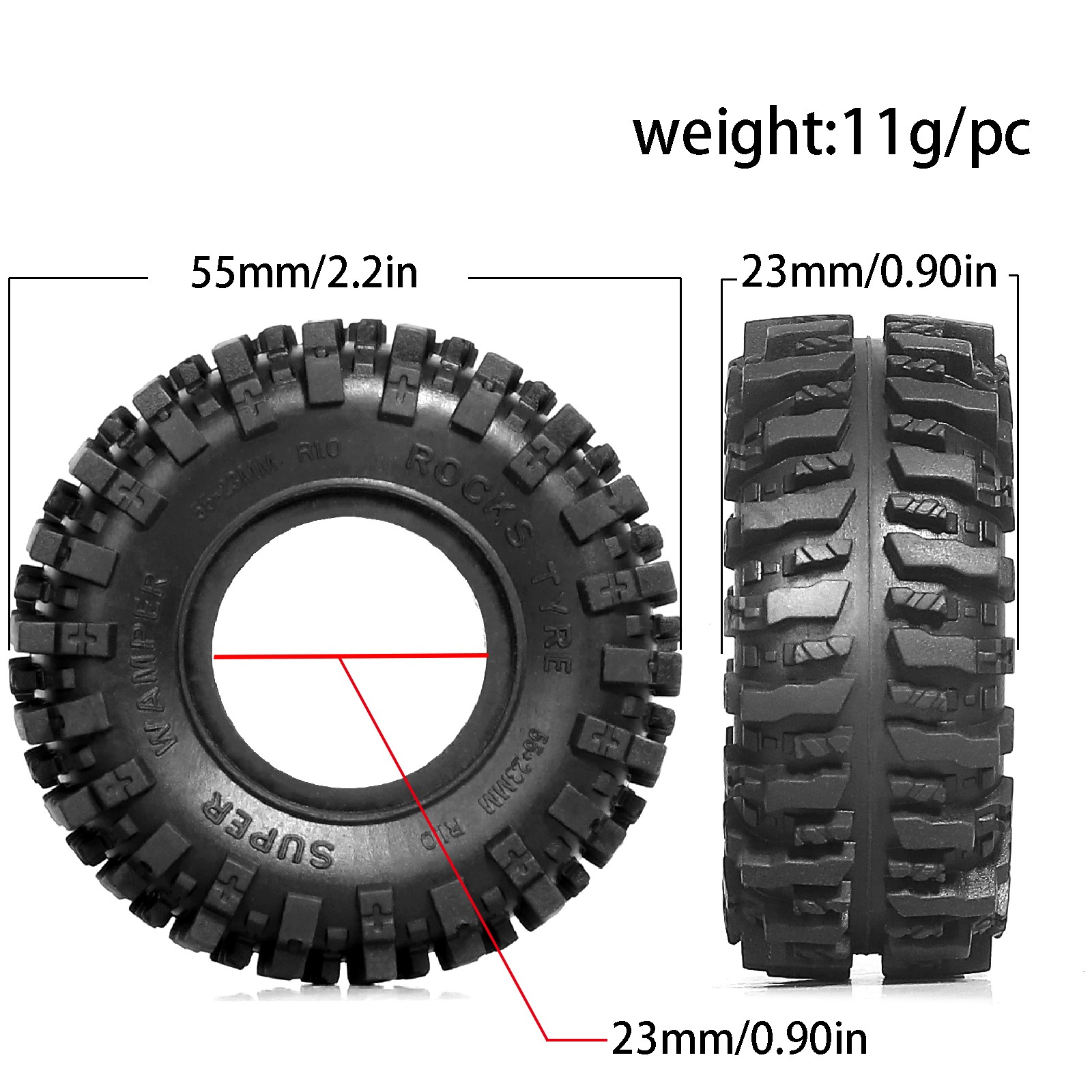 1.0 RC Crawler Tires 1/24 1/18 - Rc Rock Crawler review and price